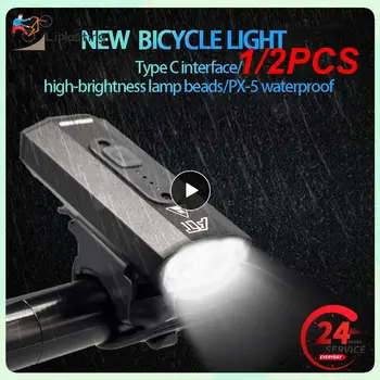 1/2 шт. Светодиодный велосипедный фонарь на 1000 люмен передний USB-аккумуляторный светильник Type-C, велосипедная фара, велосипедный фонарь для горной дороги