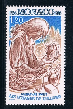 1 шт./компл. Новая почтовая марка Монако 1976 Swift Novel Greenford Travels Sculpture Stamps MNH
