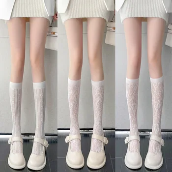 2 пары / Высококачественные женские носки-браслеты с белой кружевной отделкой, идеально подходящие для летней моды в стиле лолиты.