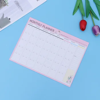 20 Листов Ежемесячный планировщик, календарь, органайзер для расписания, повестка дня, органайзер для расписания, блокнот (розово-зеленый смешанный)
