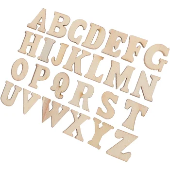 200шт Деревянные Буквы 15 мм Незаконченный Деревянный элемент для вырезания алфавита в стиле скрапбукинга для поделок своими руками