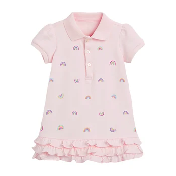 2023 Новая одежда для маленьких девочек, летнее радужно-фиолетовое сетчатое платье принцессы, платья для девочек на День рождения, подарок, милое платье для детей