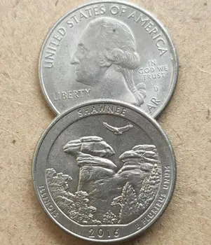 24-миллиметровый номер Национального парка 2016 года: 26, 100% настоящая памятная монета, оригинальная коллекция