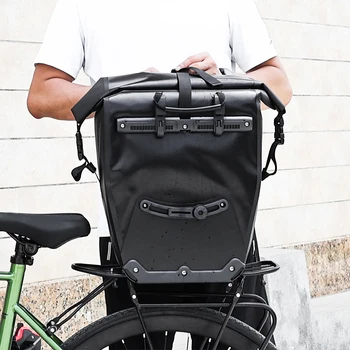 25-литровая сумка для багажника на заднем Сиденье, Регулируемая Сетчатая Сумка Для переноски велосипеда, Светоотражающая спортивная сумка Большой Емкости на открытом воздухе