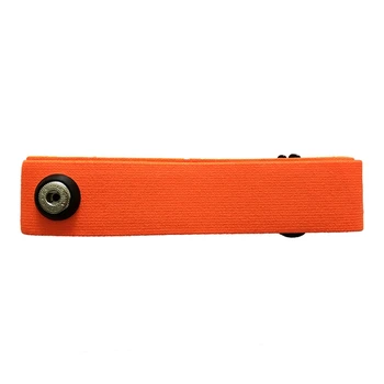 2X Нагрудный ремень для пульсометра Coospo Polar Wahoo Garmin Mount с датчиком пульса и эластичным мягким ремешком Оранжевого цвета