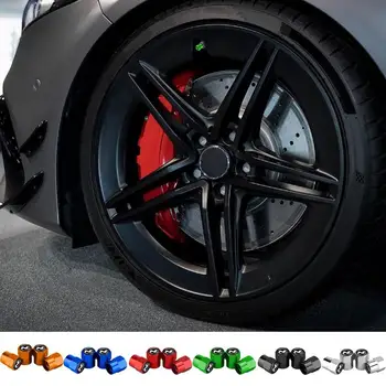 4 ШТ Цветных колпачков клапанов шин с защитой от протечек, колпачки клапанов автомобильных колес, шток обода шины, пылезащитные чехлы для внедорожников, грузовиков, велосипедов