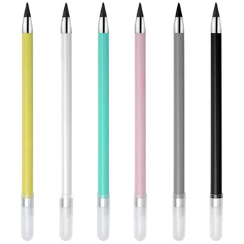 6 шт Вечные карандаши для детей, не затачиваемые, стираемые, Веселые, вечные принадлежности для рисования эскизов Для детей