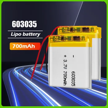 603035 3,7 В 700 мАч Перезаряжаемая литий-полимерная батарея Lipo для MP3 MP4 GPS DVD со светодиодной подсветкой, электрическая игрушка, наушники Bluetooth