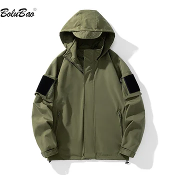 BOLUBAO 2023, мужская повседневная куртка на открытом воздухе, Однотонное Водонепроницаемое пальто с капюшоном, Высококачественный дизайн, Горячая Повседневная куртка для мужчин