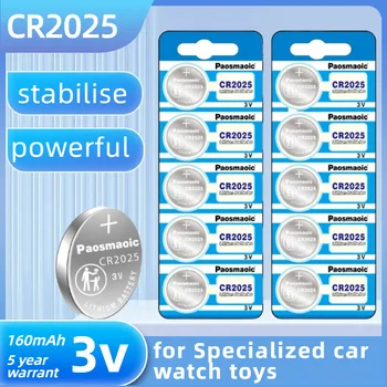 CR2025 cr 2025 3V 160mAh Литиевая Батарея Для Дистанционного Управления Часами Игрушечная Кнопка Монетная Ячейка Замена батареи cr2025 батарейки для часов