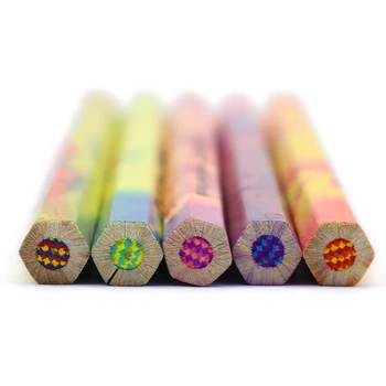DEDEDEPRAISE Art Цветной Грифельный Карандаш Для Рисования Карандашом 4 цвета в 1-цветной карандаш Для письма И Рисования 5 Цветов Канцелярские Подарочные Карандаши