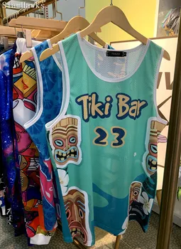 Hipjazer King Tiki Bar 23 # Баскетбольная майка с 3D принтом BattleBorn, Летние Спортивные рубашки для пляжных тренировок, термотрансферные майки