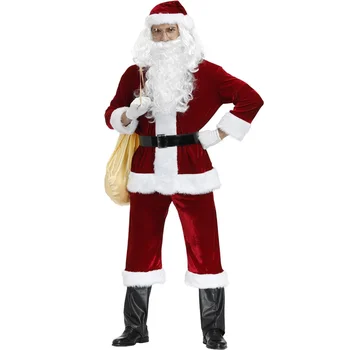 M-XXXL плюс размер Одежда Санта-Клауса 2020 Мужская рождественская одежда Костюм Мужская Рождественская одежда