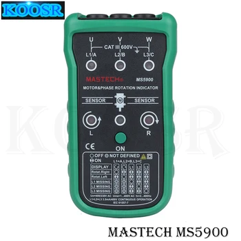 Mastech MS5900, 3-х Моторный измеритель последовательности, цифровой бесконтактный поворотный индикатор поля Tecrep, ЖК-дисплей, портативный мультиметр