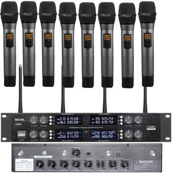 MiCWL Audio Inc Профессиональный микрофон 8 Портативных микрофонов Беспроводная караоке Микрофонная система 400 каналов 8 Микрофонов Одновременно