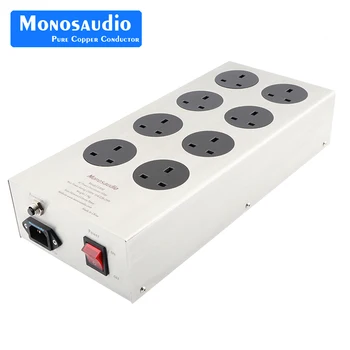 Monosaudio UK800 HiFi Power Filter Plant Великобритания Автономная Розетка 8-Полосный Кондиционер Переменного Тока Audiophile HK Power Purifier