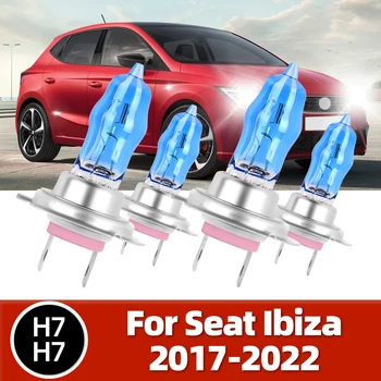 Roadsun 4x Фары H7 12V 6000K 100 Вт/Пара Автомобильных Ксеноновых Галогенных Ламп HOD Для Seat Ibiza FWD KJ1 KJG 2017 2018 2019 2020 2021 2022