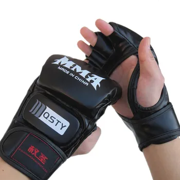 Боксерские перчатки с полупальцами Мужчины Взрослые Дети Боец UFC Профессиональный набор Кулаков ММА Тренировочные перчатки с мешками с песком Luta