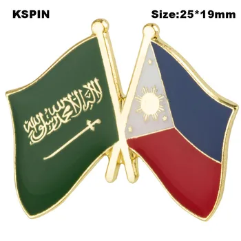Булавка с лацканами флага Саудовской Аравии и Филиппин, значок с флагом Дружбы, Флаговая булавка