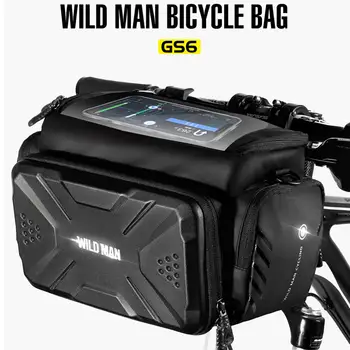 Велосипедная сумка WILD MAN с передней трубкой, камера на руле, водонепроницаемые сумки через плечо