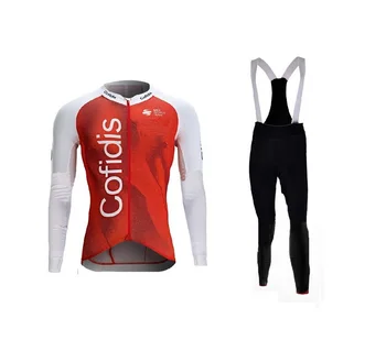 ВЕСНА ЛЕТО 2023 Cofidis team Велоспорт Джерси Велосипедная Одежда С Длинным Рукавом И Нагрудниками Ropa Ciclismo