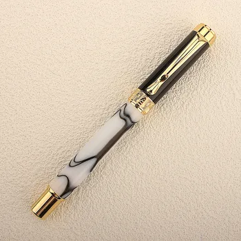 Высококачественная металлическая акриловая шариковая ручка с роликом, кончик 0,5 мм, черные чернила, канцелярские принадлежности, школьные принадлежности, шариковые ручки для письма