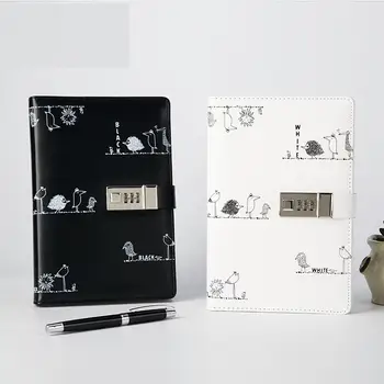 Высококачественный многофункциональный коммерческий дневник в твердом переплете с кодовым замком, блокнот формата А5 с блокировкой паролем