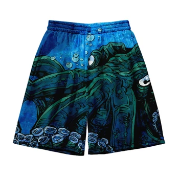 Гавайские пляжные шорты Мужская и женская одежда с цифровой 3D печатью повседневные шорты Модный тренд парные брюки