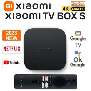 Глобальная версия Xiaomi Mi TV Box S 2-го поколения 4K Dolby Ultra HD Android TV WiFi Google TV Netflix Smart TV Mi Box 4 Медиаплеер