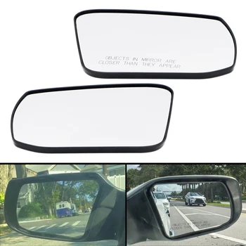Для Nissan Altima версии для США 2013-2018 Левое боковое зеркальное стекло с подогревом, выпуклое зеркало заднего вида с задней опорной пластиной, вид сзади