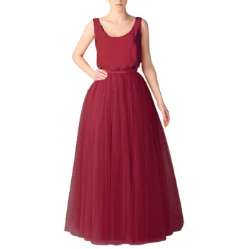 Женская свадебная нижняя юбка фарфорового цвета без косточек, пышная длинная юбка-пачка