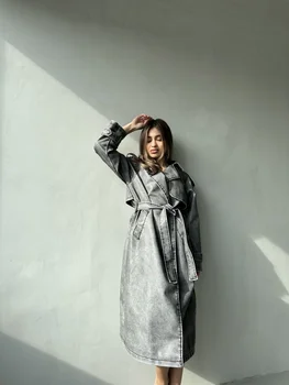 Женское классическое пальто-тренч