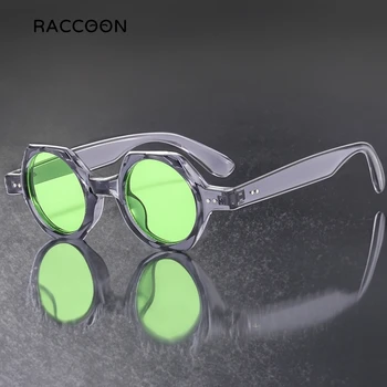 Классические Многоугольные Шестиугольные панк-солнцезащитные очки Женские Мужские Модные Круглые Солнцезащитные очки в стиле Стимпанк Винтажных зеленых оттенков для путешествий на Открытом воздухе Uv400