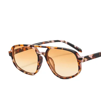 Классические Солнцезащитные очки с квадратными оттенками для мужчин и женщин, Брендовая Дизайнерская обувь с двойным мостом, Модные Ретро Винтажные Очки, Женские Мужские Очки