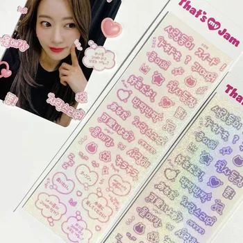 Корейские диалоги Ins с буквами и пузырьками, Милые наклейки с липкими карточками, журнал для скрапбукинга 