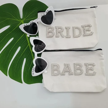 Косметичка для невесты, солнцезащитные очки, пляж, бассейн, свадебный душ, свадьба, Помолвка, Девичник, подарок для подружки невесты