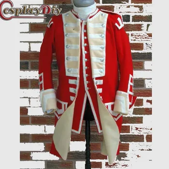 Косплей Diy Мужская красная британская одежда для ног 40-го регта, куртка гренадерского кой-сержанта, пальто, мужской фрак на заказ, жилет, плащ