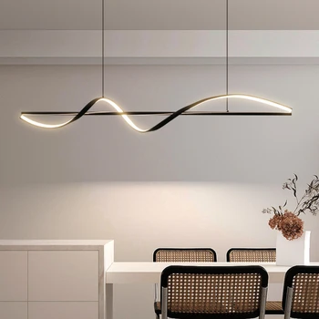 Креативная люстра для внутреннего освещения Минималистичный Длинный итальянский светильник Роскошная люстра для обеденного стола
