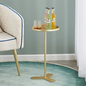 Милый мини-журнальный столик в скандинавском стиле, круглый дизайн, минималистичный Дешевый золотой приставной столик, Бесплатная доставка, Стоячий стол, мебель для спальни в стиле Басе
