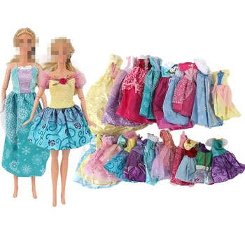 Мода 3 предмета/комплект Одежды для Принцессы Барби Косплей Длинное Платье Принцессы Высокое Качество DIY Детские Игрушки Рождественский Подарок Подарок
