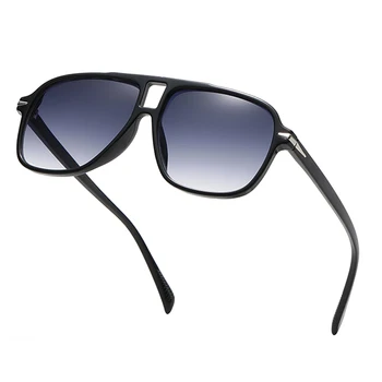 Модные Авиационные Солнцезащитные очки Gredient Ретро Мужские Негабаритные Пилотные заклепки UV400 Летние оттенки Винтажные Большие очки