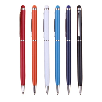 модные металлические гелевые ручки 1 шт., шариковая ручка 1,0 мм, черные масляные чернила, выдвижные шариковые ручки, принадлежности для прикосновения к экрану