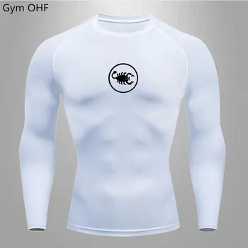 Мужская футболка в обтяжку, быстросохнущая футбольная футболка, облегающая спортивная одежда для фитнеса, дышащий топ с коротким рукавом для спортзала