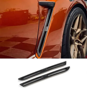 Накладка на вентиляционное отверстие переднего бокового крыла из настоящего углеродного волокна Подходит для Nissan GTR GT-R R35 2008-2016