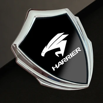 Наклейка на автомобиль Эмблема в 3D стиле, наклейка для отделки кузова, Наклейка на значок, аксессуары для интерьера, металлическая наклейка на автомобиль для TOYOTA HARRIER