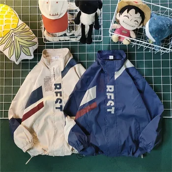 Негабаритная Весенне-осенняя уличная куртка модного бренда Harajuku Bf Ins, Мужская Свободная одежда для корейской пары, Студенческая куртка