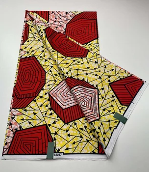 Новейшая мода 2023 Года Африканская Восковая ткань 100% Хлопок Нигерия Анкара Восковые Ткани Блочные Принты Батик Ткань Высококачественная Швейная Ткань