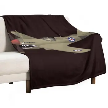 Новое одеяло для самолета WW2 P-40 Warhawk из фланелевой ткани класса люкс