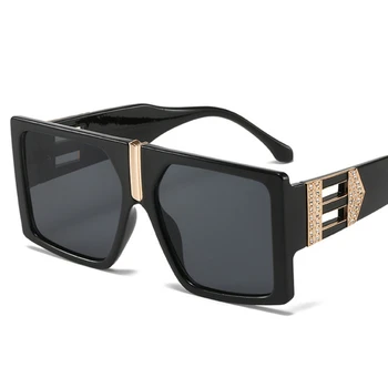Новые квадратные солнцезащитные очки, модные женские солнцезащитные очки, украшение стразами, солнцезащитные очки в стиле ретро, UV400, очки градиентных оттенков.