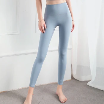 Новый дизайн, Мягкие и эластичные штаны для йоги, женские леггинсы для спортзала, спортивная одежда, брюки для бега с высокой талией, колготки для фитнеса на улице